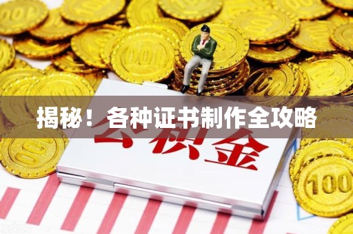 三明揭秘！各种证书制作全攻略